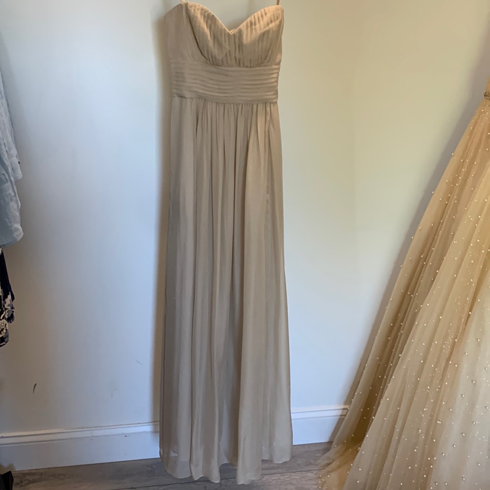 BCBGmaxazria NWOT size 6 strapless crepe gown